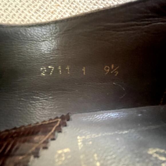 John Weitz Genuine Lizard Dress Loafers, Slip on, Pointed toe, Men's 9 - Picture 6 of 12